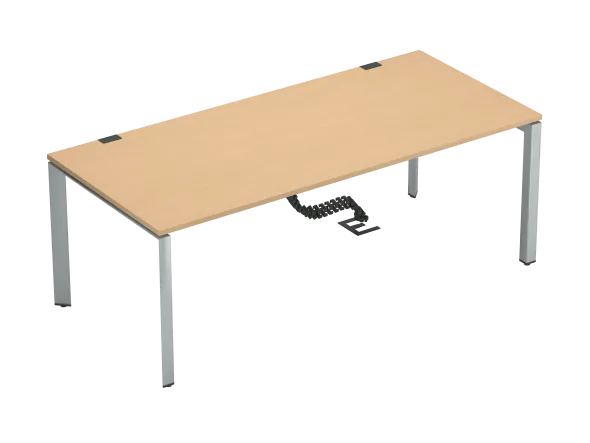 Bureau droit FrameOne II - l. 200 x pr. 90 cm - piétement arche