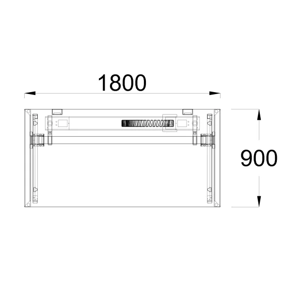 Bureau droit FrameOne II - l. 180 x pr. 90 cm - piétement arche
