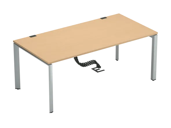 Bureau droit FrameOne II - l. 180 x pr. 90 cm - piétement arche