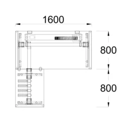 Bureau droit FrameOne II - l. 160 x pr. 80 cm + retour l. 80 x pr. 60 cm - piétement arche