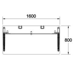 Bureau droit Fusion - l. 160 x pr. 80 cm - pieds C