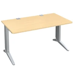 Bureau droit Fusion - l. 140 x pr. 80 cm - pieds C
