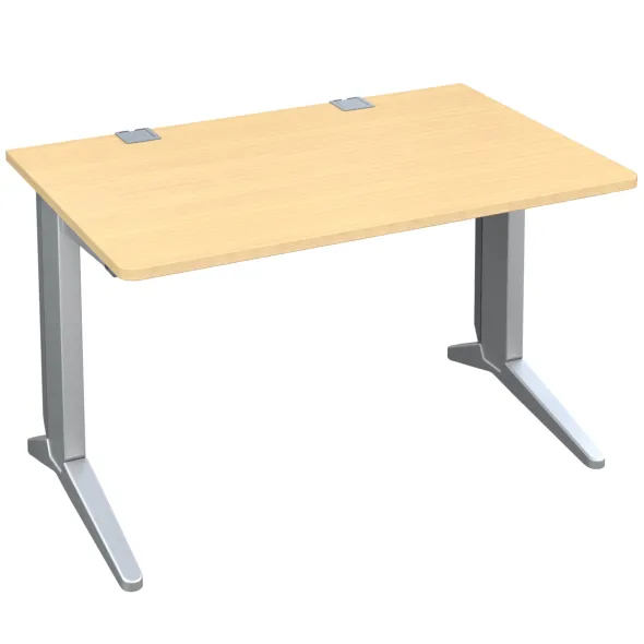 Bureau droit Fusion - l. 120 x pr. 80 cm - pieds C