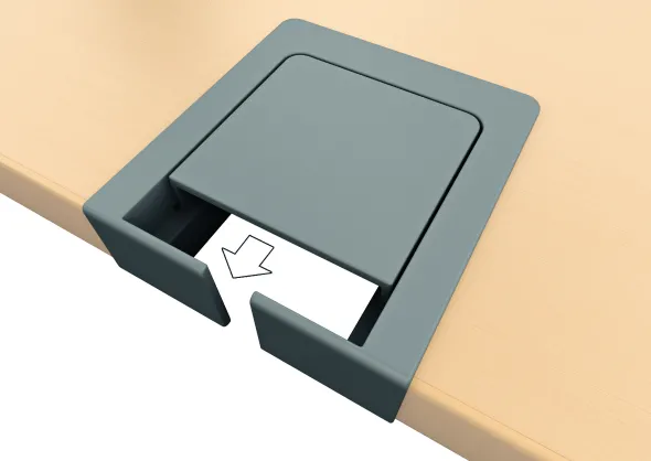 Bureau droit Fusion - l. 120 x pr. 80 cm - 4 pieds