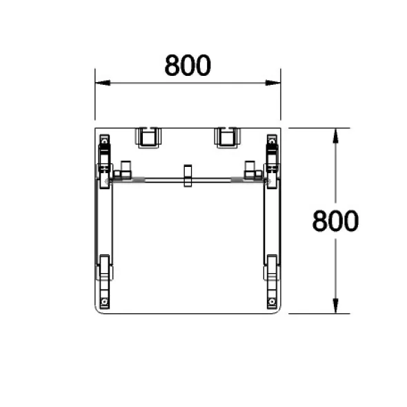Bureau droit Fusion - l. 80 x pr. 80 cm - 4 pieds