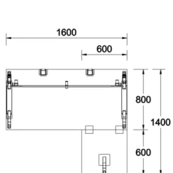 Bureau droit Fusion - l. 160 x pr. 80 cm + retour l. 60 x pr. 60 cm - 4 pieds