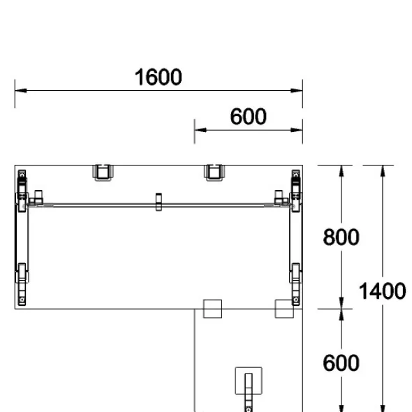 Bureau droit Fusion - l. 160 x pr. 80 cm + retour l. 60 x pr. 60 cm - 4 pieds