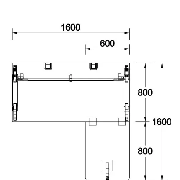 Bureau droit Fusion - l. 160 x pr. 80 cm + retour l. 80 x pr. 60 cm - 4 pieds