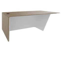 Bureau droit Kheops - l. 200 x pr. 100 cm - pieds panneaux - avec boitier prise et chargeur induction