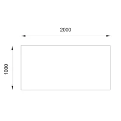 Bureau droit Kheops - l. 200 x pr. 100 cm - pieds panneaux - avec boitier prise et chargeur induction