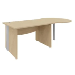 Bureau droit Majesty - l. 120 x pr. 80 cm - avec convivialité goutte d'eau - pieds panneaux