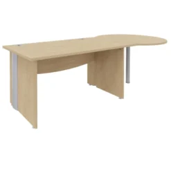 Bureau droit Majesty - l. 140 x pr. 80 cm - avec convivialité goutte d'eau - pieds panneaux
