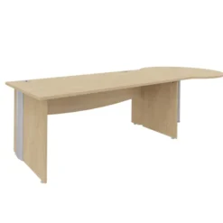 Bureau droit Majesty - l. 180 x pr. 80 cm - avec convivialité goutte d'eau - pieds panneaux