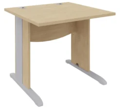 Bureau droit Majesty - l. 80 x pr. 80 cm piétement dégagement latéral