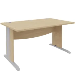 Bureau droit Majesty - l. 140 x pr. 80 cm piétement dégagement latéral
