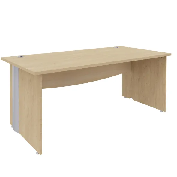 Bureau droit Majesty - l. 180 x pr. 80 cm - pieds panneaux