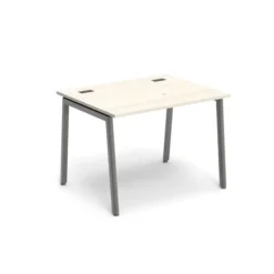 Bureau droit Nouvelle Vague - l. 100 x pr. 80 cm - pieds métal