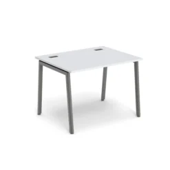 Bureau droit Nouvelle Vague - l. 100 x pr. 80 cm - pieds métal