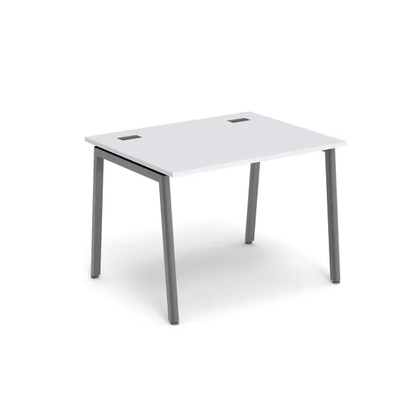 Bureau droit Nouvelle Vague - l. 100 x pr. 80 cm - pieds métal