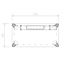 Bureau droit placage bois Epure Manager - l. 160 x pr. 80 cm - top access ébénisterie
