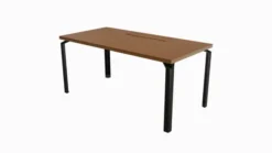 Bureau droit placage bois Epure Manager - l. 160 x pr. 80 cm - top access ébénisterie