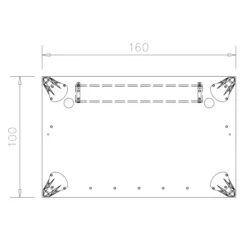 Bureau droit placage bois Epure Manager - l. 160 x pr. 100 cm