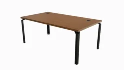 Bureau droit placage bois Epure Manager - l. 180 x pr. 100 cm