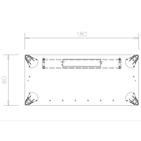 Bureau droit placage bois Epure Manager - l. 180 x pr. 80 cm - top access ébénisterie