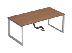 Bureau droit placage bois FrameOne II Manager - l. 180 x pr. 90 cm - piétement cadre