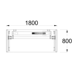 Bureau droit placage bois FrameOne II Manager - l. 180 x pr. 80 cm - piétement cadre