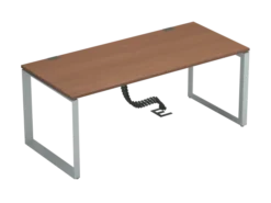 Bureau droit placage bois FrameOne II Manager - l. 180 x pr. 80 cm - piétement cadre