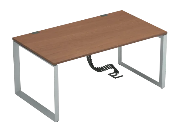 Bureau droit placage bois FrameOne II Manager - l. 160 x pr. 90 cm - piétement cadre