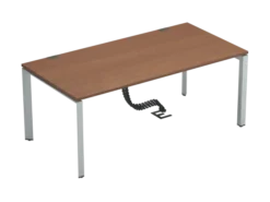 Bureau droit placage bois FrameOne II Manager - l. 180 x pr. 90 cm - piétement arche