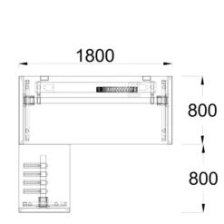 Bureau droit placage bois FrameOne II Manager - l. 180 x pr. 80 cm + retour l. 80 x pr. 60 cm - piétement cadre