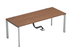 Bureau droit placage bois FrameOne II Manager - l. 200 x pr. 80 cm -piétement arche