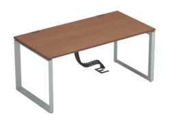 Bureau droit placage bois FrameOne II Manager - l. 160 x pr. 80 cm - piétement cadre