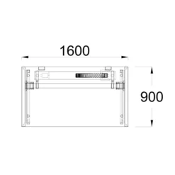 Bureau droit placage bois FrameOne II Manager - l. 160 x pr. 90 cm - piétement arche