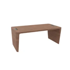 Bureau droit placage bois Quadri Prestige - l. 190 x pr. 100 cm