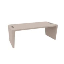 Bureau droit placage bois Quadri Prestige - l. 210 x pr. 100 cm