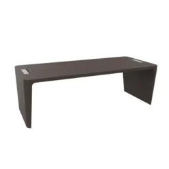 Bureau droit placage bois Quadri Prestige - l. 230 x pr. 100 cm