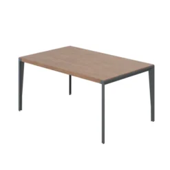 Bureau droit placage bois X-Time Wood - l. 161 x p. 101 cm