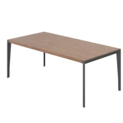 Bureau droit placage bois X-Time Wood - l. 201 x p. 101 cm