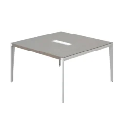 Bureau droit placage bois X-Time Wood - l. 141 x p. 141 cm - top access