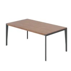 Bureau droit placage bois X-Time Wood - l. 181 x p. 101 cm