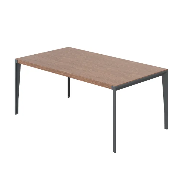 Bureau droit placage bois X-Time Wood - l. 181 x p. 101 cm