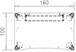 Bureau ergonomique droit Epure - l. 160 x pr. 100 cm