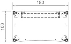 Bureau ergonomique droit Epure - l. 180 x pr. 100 cm