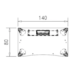 Bureau ergonomique droit Epure - l. 140 x pr. 80 cm - top access