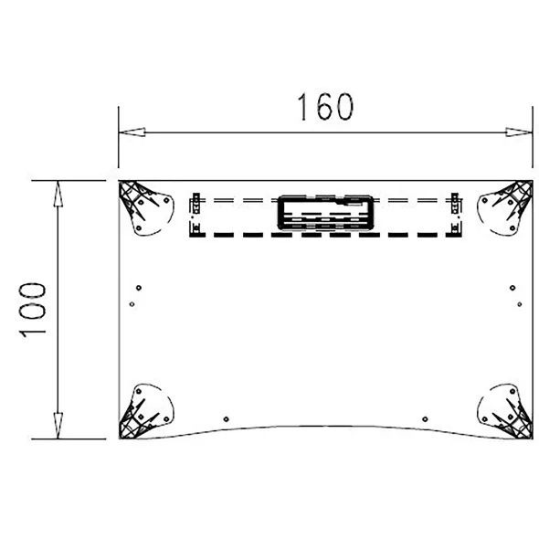 Bureau ergonomique droit Epure - l. 160 x pr. 100 cm - top access