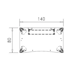 Bureau ergonomique droit Epure - l. 140 x pr. 80 cm